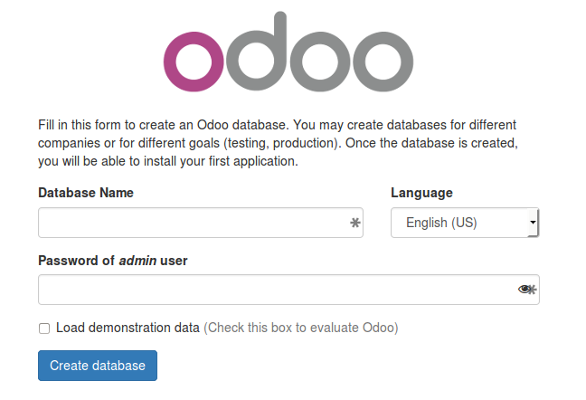 Odoo Db creation